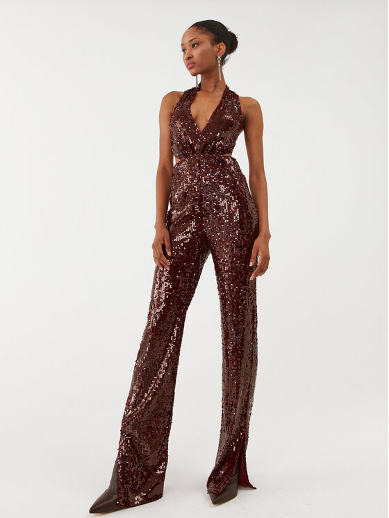 Patrizia Pepe Overal 8T0024/A299-R799 Bordová Regular Fit