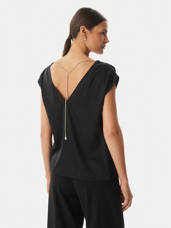 Rinascimento Rinascimento Blúz CFC0020252002 Fekete Regular Fit
