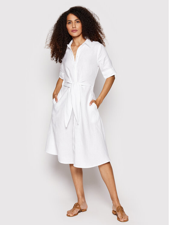 LAUREN RALPH LAUREN Lauren Ralph Lauren Φόρεμα πουκάμισο 200831364001 Λευκό Regular Fit