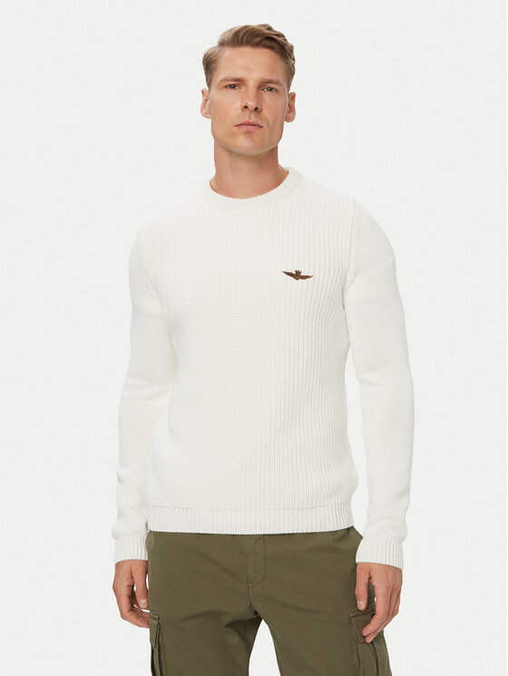 Aeronautica Militare Aeronautica Militare Светр 262MA1571UL00409 Білий Regular Fit