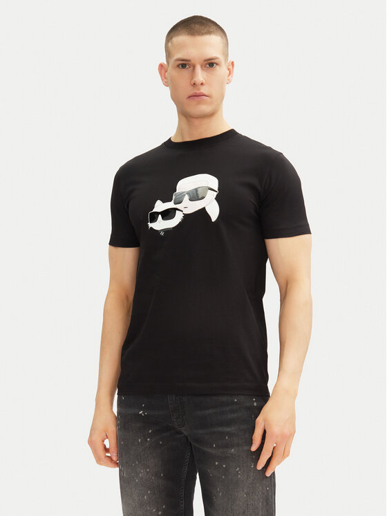 KARL LAGERFELD KARL LAGERFELD Tricou 755061 552241 Negru Regular Fit