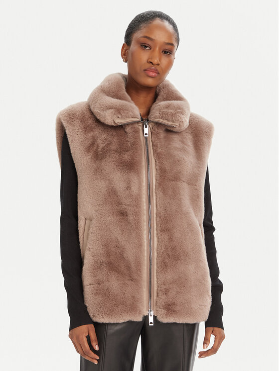 PINKO PINKO Sportovní vesta Deyn Gilet 105107 A2WN D01 Béžová Regular Fit