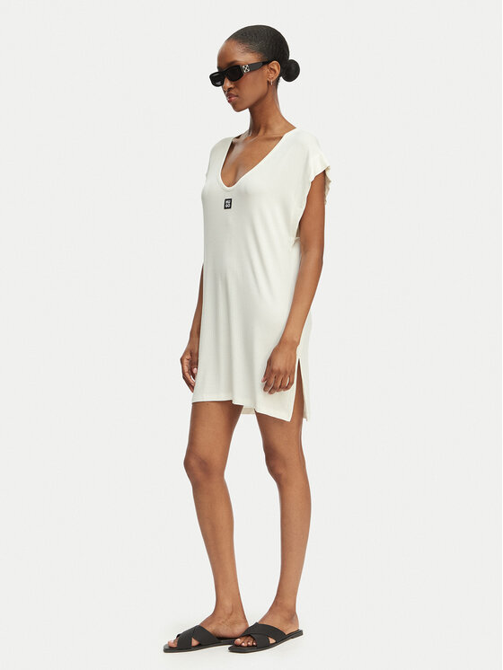 HUGO HUGO Haljina za plažu Signature B. 50555745 Krem Relaxed Fit