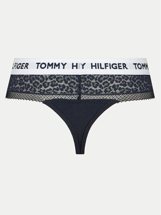 Tommy Hilfiger Tommy Hilfiger Kalhotky string UW0UW05619 Tmavomodrá