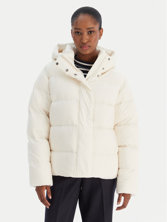 Tommy Hilfiger Tommy Hilfiger Geacă din puf WW0WW45739 Écru Regular Fit