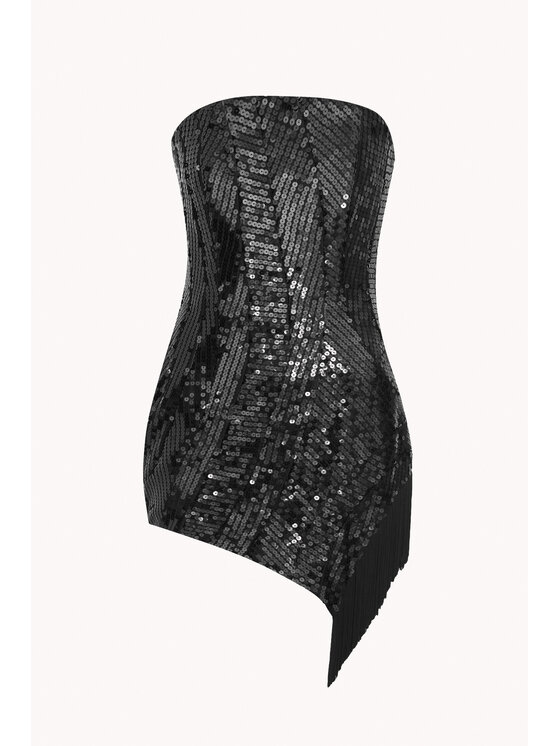 Epuzer Epuzer Abito da sera Off-shoulder sequin Nero Standard Fit