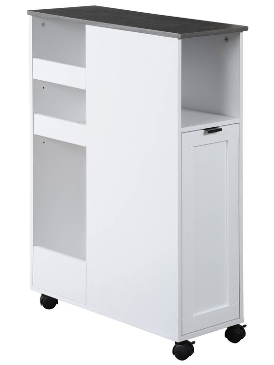 MIAhome MIAhome Półka Wózek kuchenny z pojemnikiem 86x25x60 cm Biały