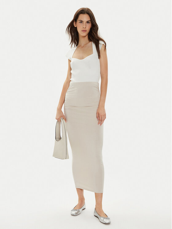 Gina Tricot Gina Tricot Μπλουζάκι 22212 Λευκό Slim Fit