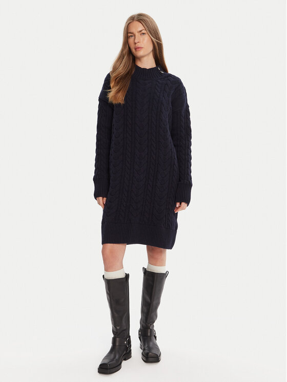 Barbour Barbour Strickkleid Belford LDR0946NY73 Dunkelblau Regular Fit