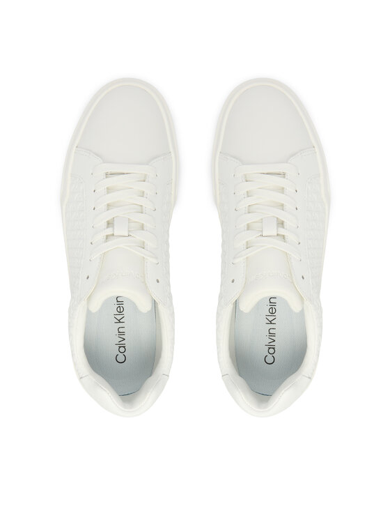 Calvin Klein Calvin Klein Sportcipők Chunky Cupsole Laceup Lth Aop YW0YW02058 Fehér