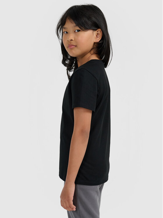 4F 4F T-Shirt BASIC+ Czarny Regular Fit
