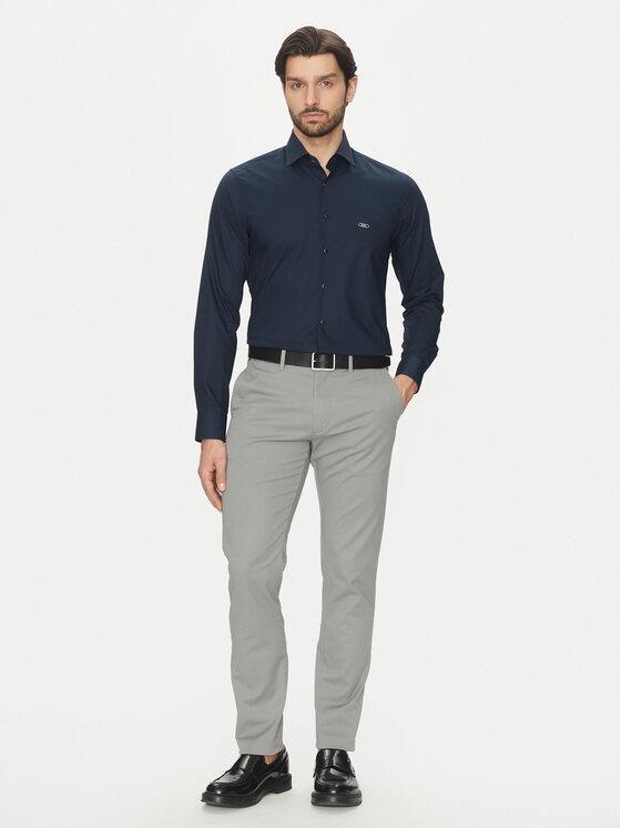 Michael Kors Michael Kors Krekls MK0DS01288 Tumši zils Slim Fit