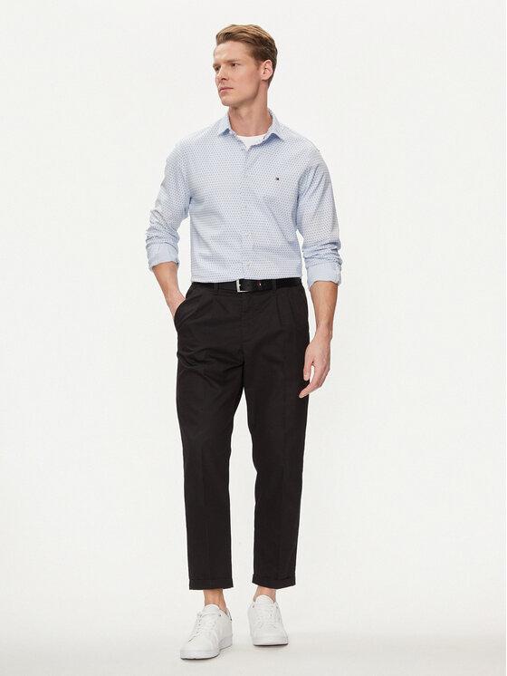Tommy Hilfiger Tommy Hilfiger Koszula Circle MW0MW34649 Błękitny Slim Fit