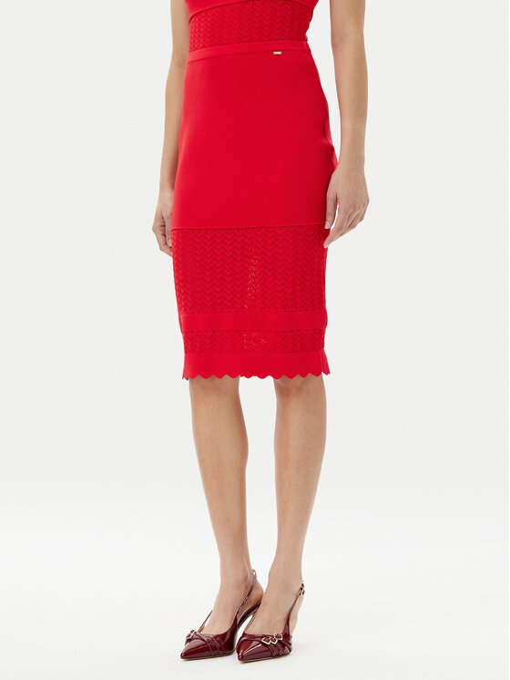Gaudi Gaudi Pouzdrová sukně 511FD73005 Červená Slim Fit