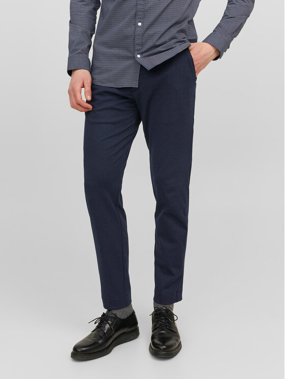 Jack&Jones Pantaloni chino Marco 12237523 Blu scuro Slim Fit, taglia : 33_32