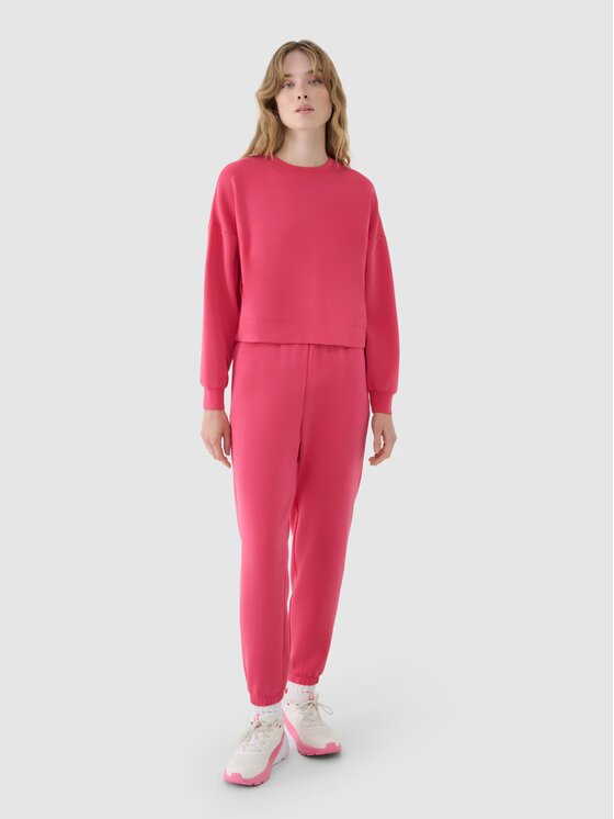 4F 4F Felpa 4FWSS25TSWSF1576-54S Rosa Regular Fit