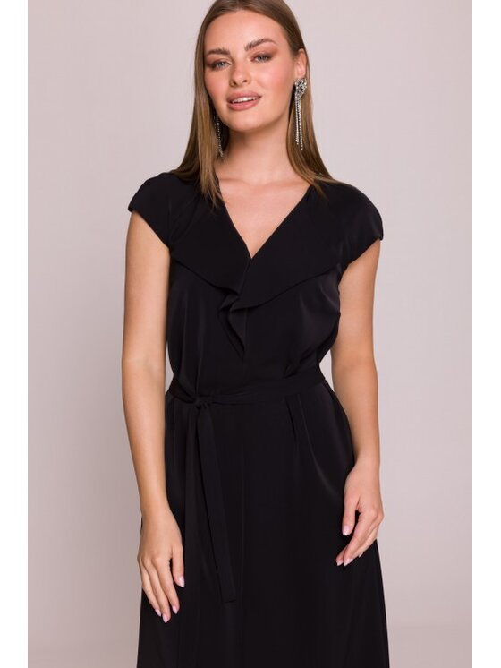 Stylove Stylove Sukienka codzienna S411 Czarny A-Line Fit