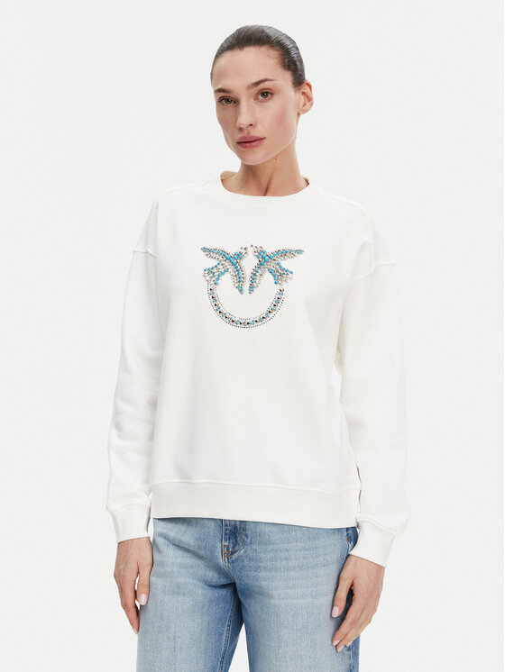 PINKO PINKO Μπλούζα Nelly 100534 A2G8 Λευκό Regular Fit