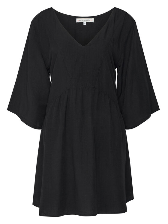 Banana Moon Rochie de vară Agathe Holidays LHN01 Negru Loose Fit