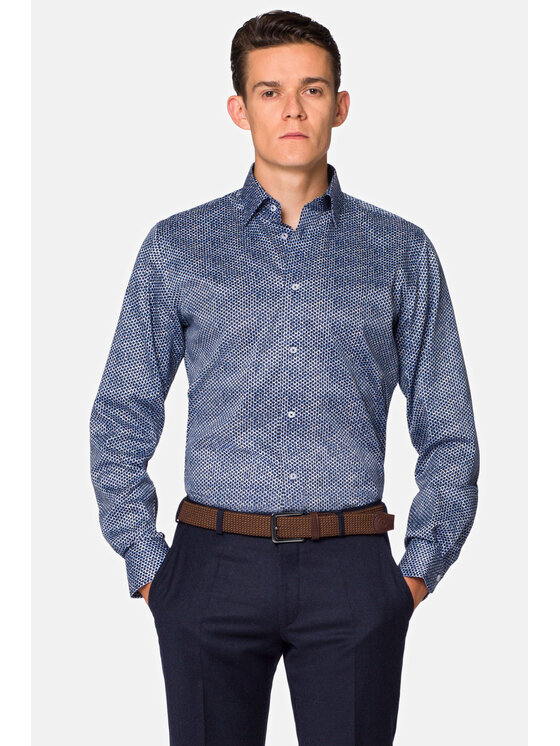 Lancerto Lancerto Koszula Wilma KO073219000009 Granatowy Regular Fit