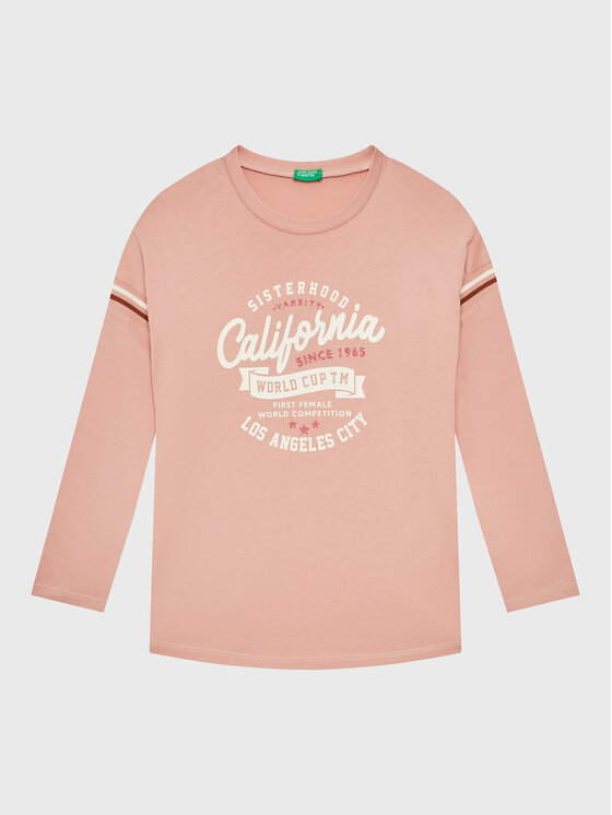 United Colors Of Benetton Bluză 3VR5C108Q Roz Regular Fit