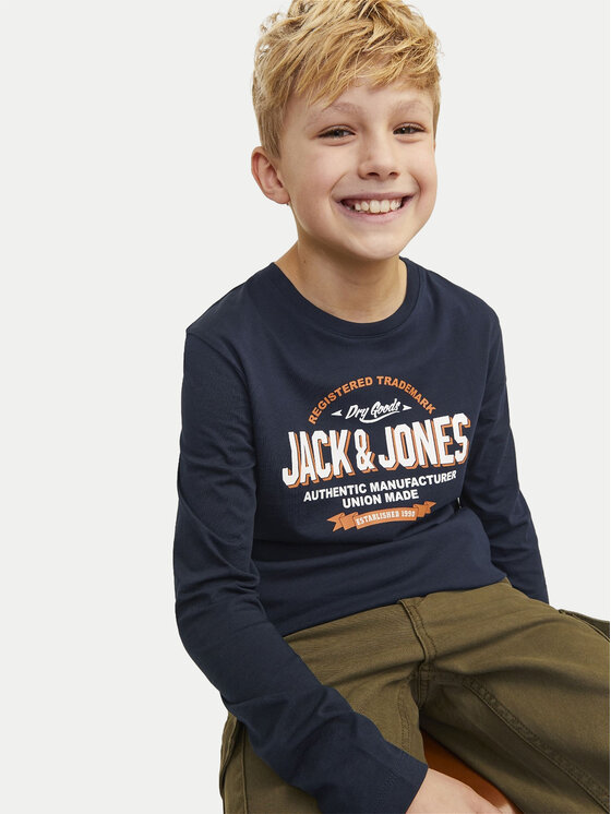 Jack & Jones Junior Jack & Jones Junior Bluză Logo 12258880 Bleumarin Regular Fit