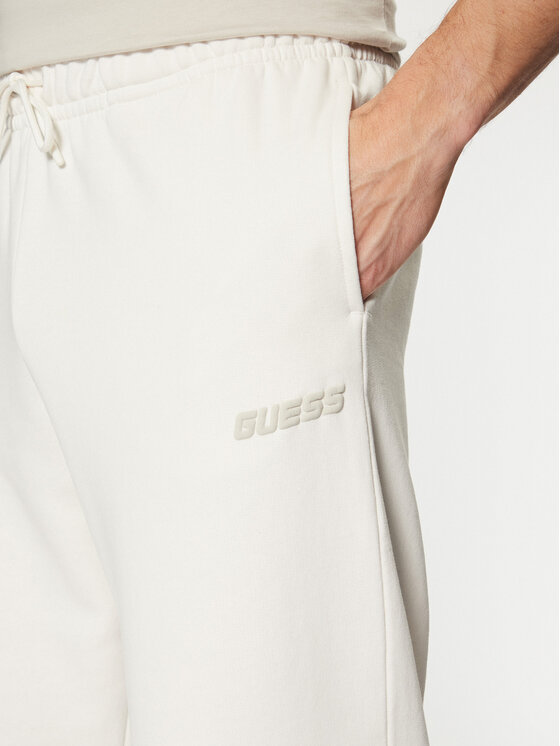 Guess Guess Spodnie dresowe Z4YB00 KAIJ1 Écru Relaxed Fit