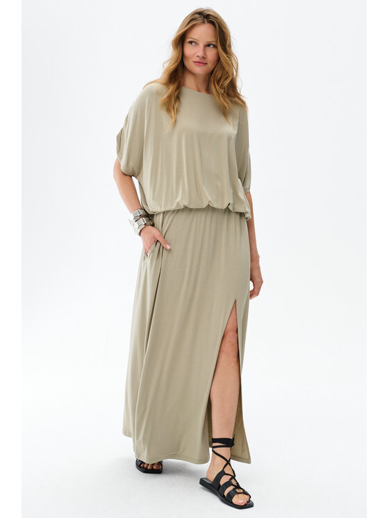 blue shadow blue shadow Spódnica maxi Spódnica Antique Khaki - 44/46 Zielony Regular Fit