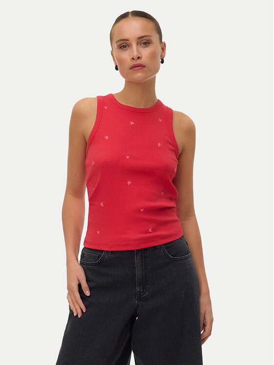 Vero Moda Top Naja 10341964 Roșu Slim Fit