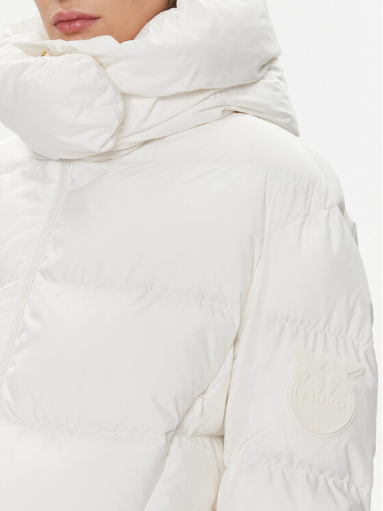PINKO PINKO Žieminė striukė Giza 101602 A11N Balta Regular Fit