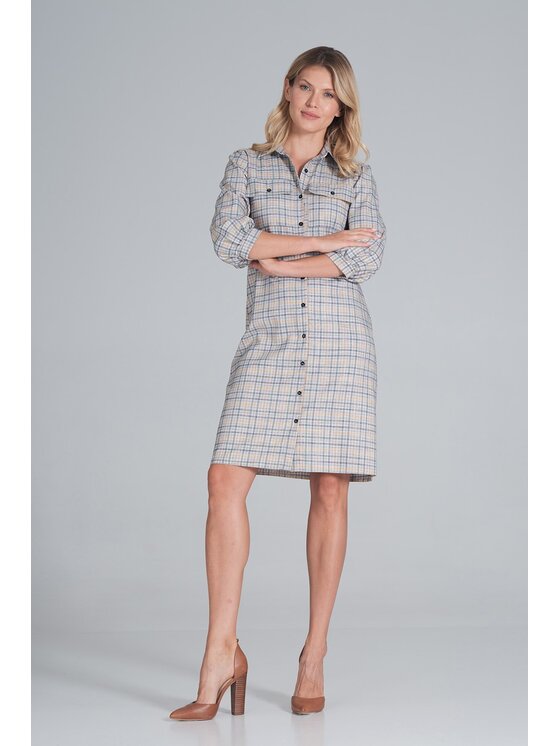 FIGL FIGL Φόρεμα M849 Έγχρωμο Regular Fit