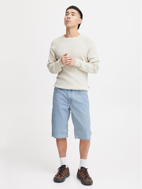 Blend Blend Kratke traperice 20716430 Svijetloplava Slim Fit