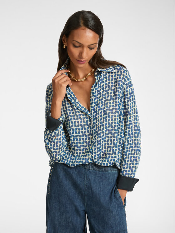 Elena Mirò Elena Mirò Camicia 5164P000228N003 Blu Regular Fit