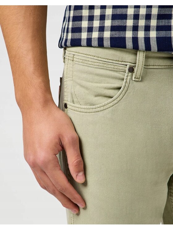 Wrangler Wrangler Spodnie materiałowe Greensboro Zielony Regular Fit