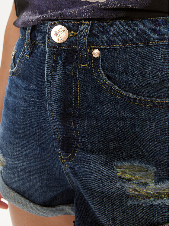 One Teaspoon One Teaspoon Szorty jeansowe Bandits 26275 Niebieski Relaxed Fit