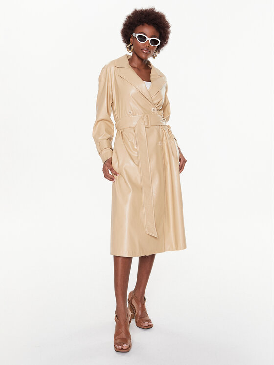 TWINSET TWINSET Viharkabát 231TP2093 Ekru Regular Fit