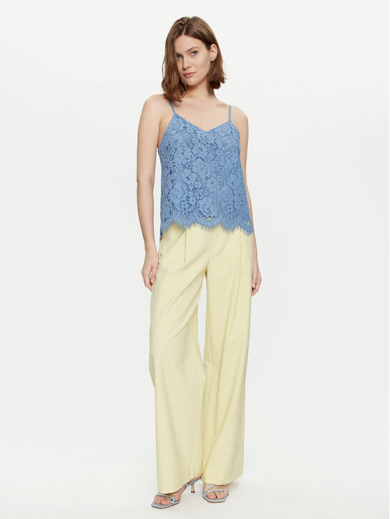 YAS YAS Top Perla 26032812 Niebieski Regular Fit