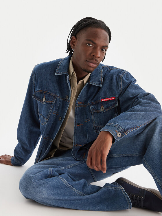 Quiksilver Quiksilver Jeans jakna All Ride Denim Jkt EQYJK04177 Modra Regular Fit
