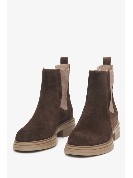 Estro Estro Μποτάκια με λάστιχο ER00116388 Καφέ