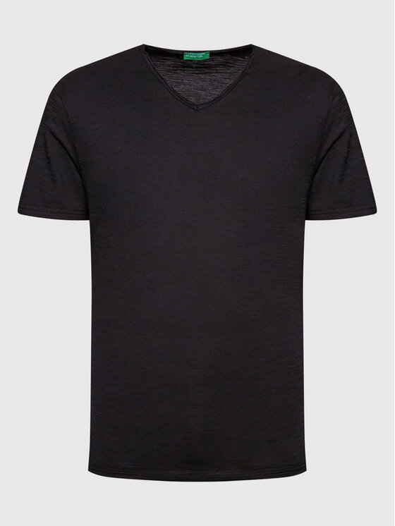 United Colors Of Benetton United Colors Of Benetton Tricou 3JE1J4264 Negru Regular Fit