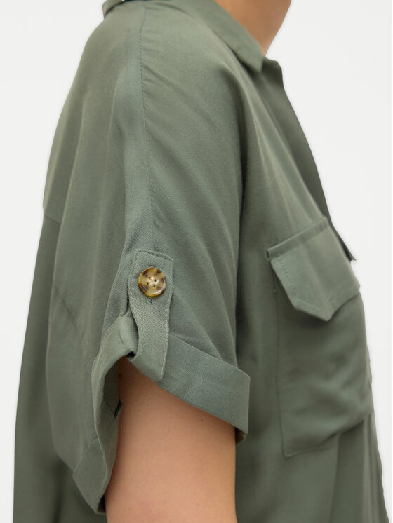 Vero Moda Vero Moda Srajca Bumpy 10310139 Zelena Regular Fit