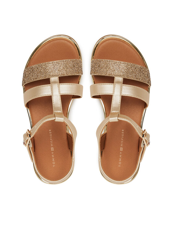Tommy Hilfiger Tommy Hilfiger Sandały T3A2-33781-1372 M Złoty