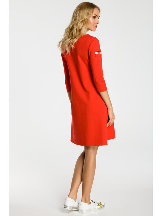 Made of Emotion Made of Emotion Vestito da giorno M343 Rosso Basic Fit