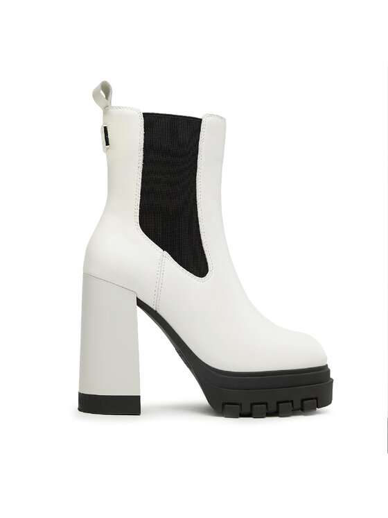 Botine Tommy Jeans Tjw High Heel Chelsea EN0EN02306 Alb