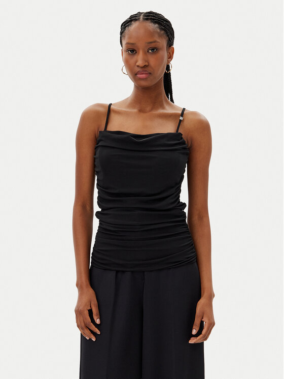 HUGO Top Doffiano 50537142 Čierna Slim Fit