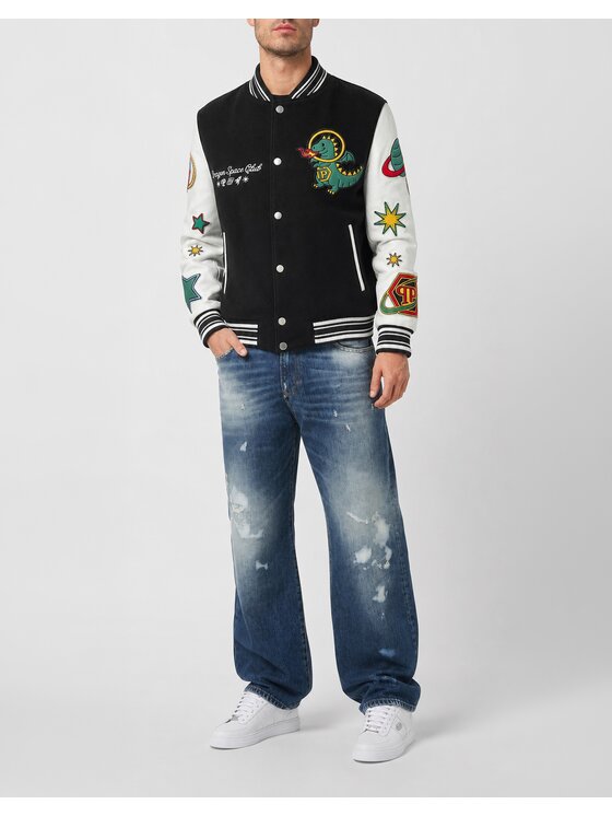 PHILIPP PLEIN PHILIPP PLEIN Bomber 31139 Nero Regular Fit