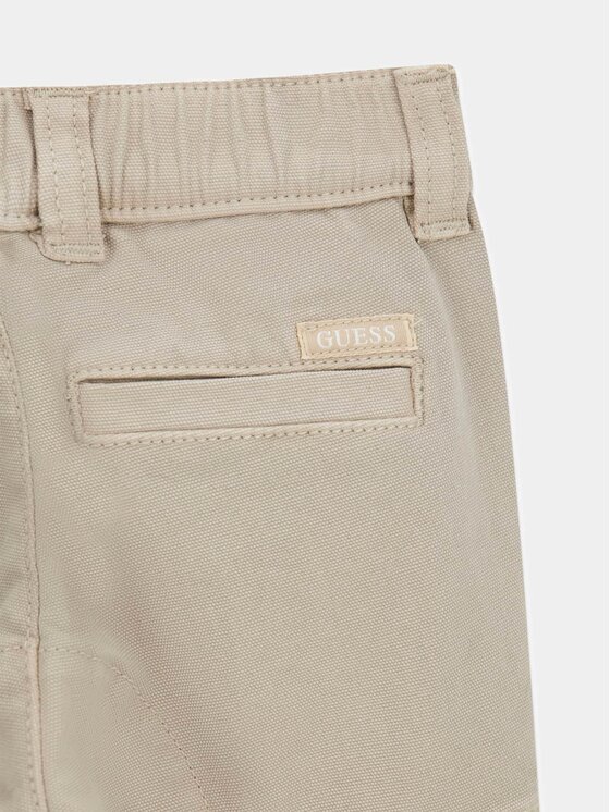 Guess Kids Guess Kids Kalhoty z materiálu 183616 Béžová Regular Fit
