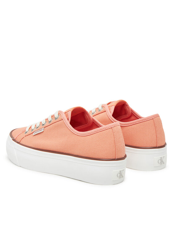 Calvin Klein Jeans Calvin Klein Jeans Πάνινα παπούτσια Vulc Flatform Ctn Logo Tag YW0YW01838 Πορτοκαλί