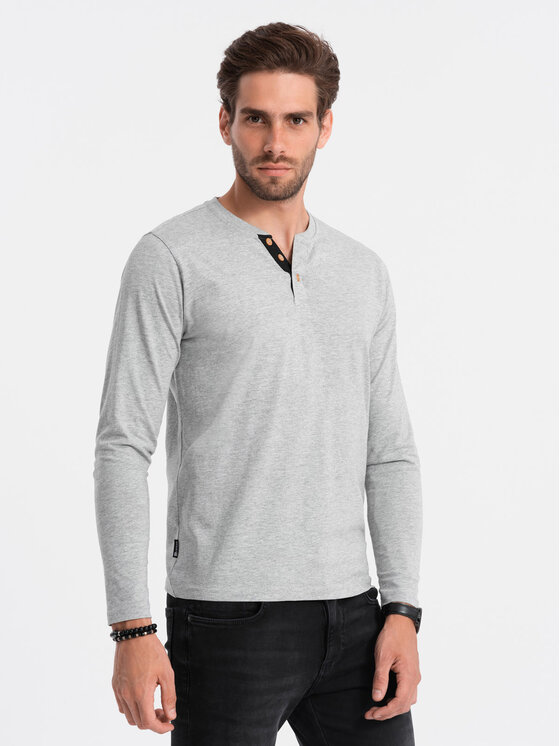 Longsleeve, rozmiar S, Szary, OM-LSCL-0107