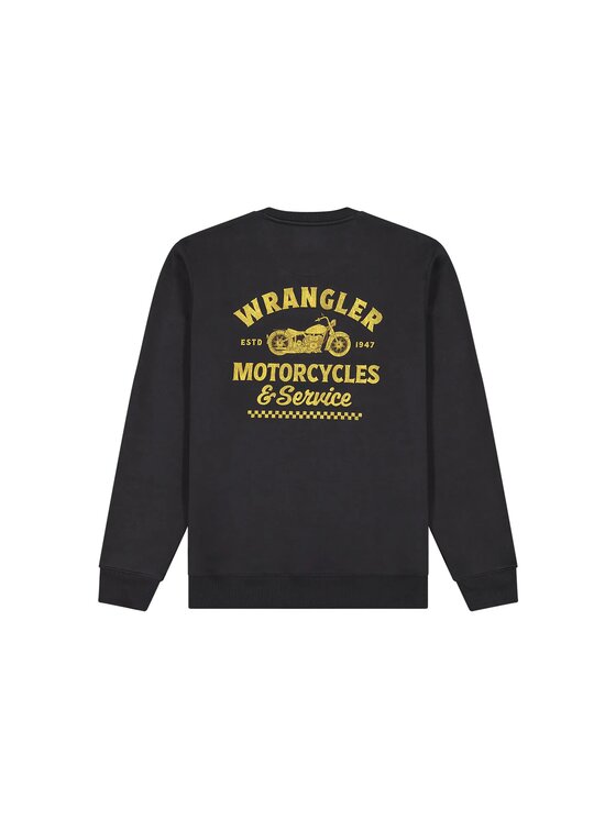 Wrangler Wrangler Bluza Americana Crew Czarny Regular Fit
